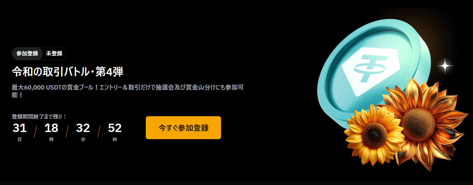 BYBITのトレード大会「令和の取引バトル第4弾」